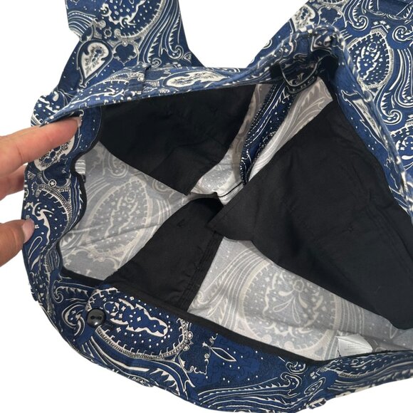 Talbots Womens Blue Paisley Print Capri Pants Size 4 Cotton/Spandex Blend - Picture 3 of 13